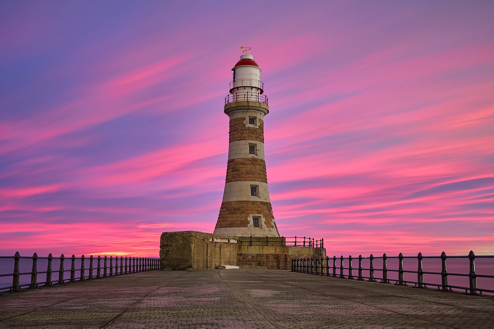 Roker Pier Lighthouse at sunrise, Roker, Sunderland - April, Sunderland Calendar 2027